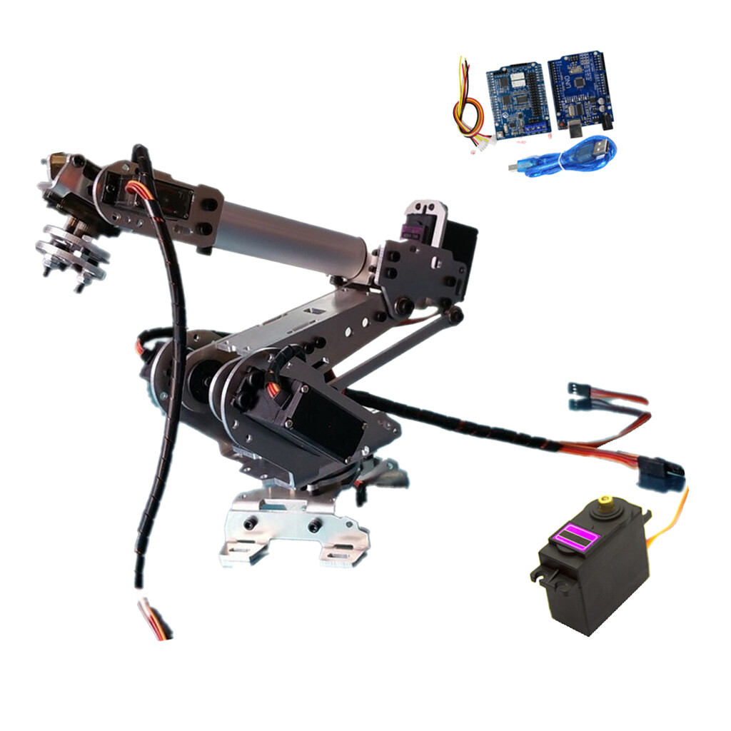 Kit Di Braccio Meccanico Robot DIY Educativo Manipolatore Lega Alluminio Kit Di Braccio Meccanico Robot DIY Educativo Manipolatore Lega Alluminio