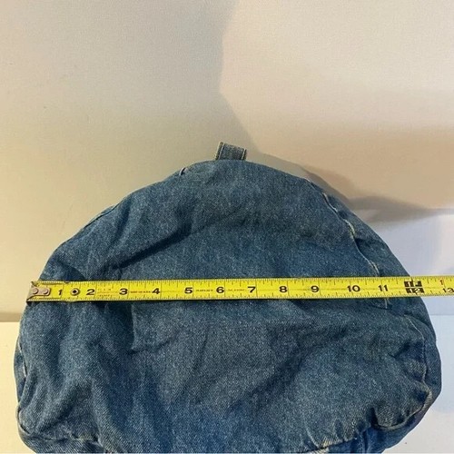 Sunbelt Large Denim Duffle Bag w/ Embroidered Sunflowers On Front Pocket - Picture 11 of 12
