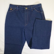 Wrangler Dark Blue No Fault Full Fit VTG 70s Misses 18 Denim Jeans Pants Western
