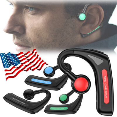 Bone Conduction Bluetooth Headset Wireless Earphone with Mic for Cell  Phones | eBay