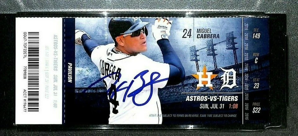 ALEX BREGMAN Signed Auto 1st MLB Hit Full Ticket 7/31/16 Graded PSA/DNA 10 GEM - Image 2 of 4