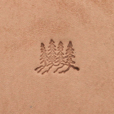 Mountain Top  And Pine Trees Leather Craft Stamp F110
