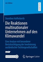 Die Reaktionen Multinationaler Unternehmen Auf Den Klimawandel Dorothee Hofferbe