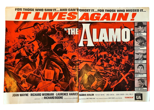 The Alamo Rerelease Industry Trade Print Ad 1967 John Wayne Frankie Avalon - 第 1/2 張圖片