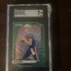 2024 Panini Prizm - Rookies Drake Maye #329 Green Wave Prizm (RC) SGC 7