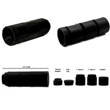 Linear CNC Threaded 1/2x28 Muzzle Brake, Compensator – Steel, Black – 3.8" Long