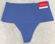 SPANX Supersmooth Undie-Tectable Conflower Blue Control Thong Panty Womens S 5