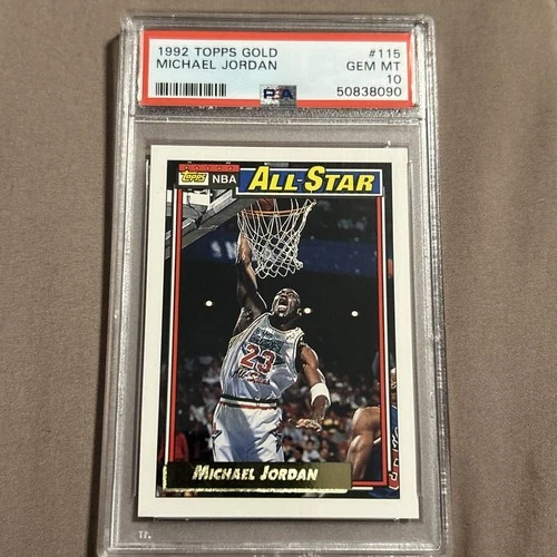 1992-93 TOPPS GOLD ALL STAR PSA 10 MICHAEL JORDAN Tough Low Pop!! Nice Card