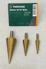 Parkside HSS Step Drill Bits 4-32mm Step Cone Drill Bits Titanium Coating