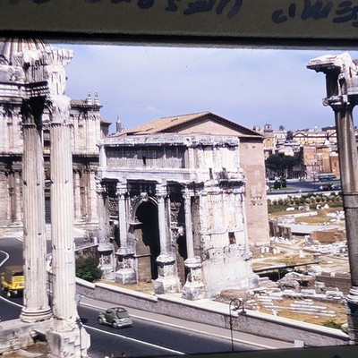 c1950s Rome Roman Forum Arch Severus 35mm Sharp Photo Kodak Ancient Temple D7