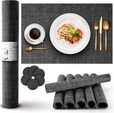 Placemats and Coaster sets of 6, Washable, Waterproof, Heat-Resistant