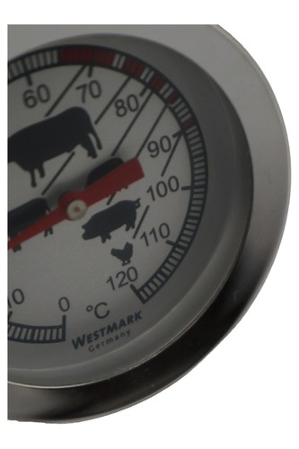 Westmark Einstichthermometer Fleischthermometer Analog Edelstahl Silber 5cm - Bild 2 von 2