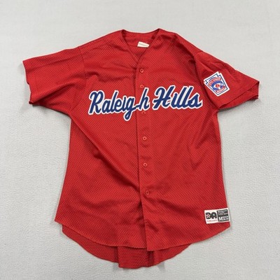 Vintage Raleigh Hills Baseball Jersey Mens Medium Red USA #14 Little League
