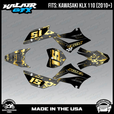 Graphics Kit for Kawasaki KLX110 KLX110R/RL (2010-2024) Cyberware