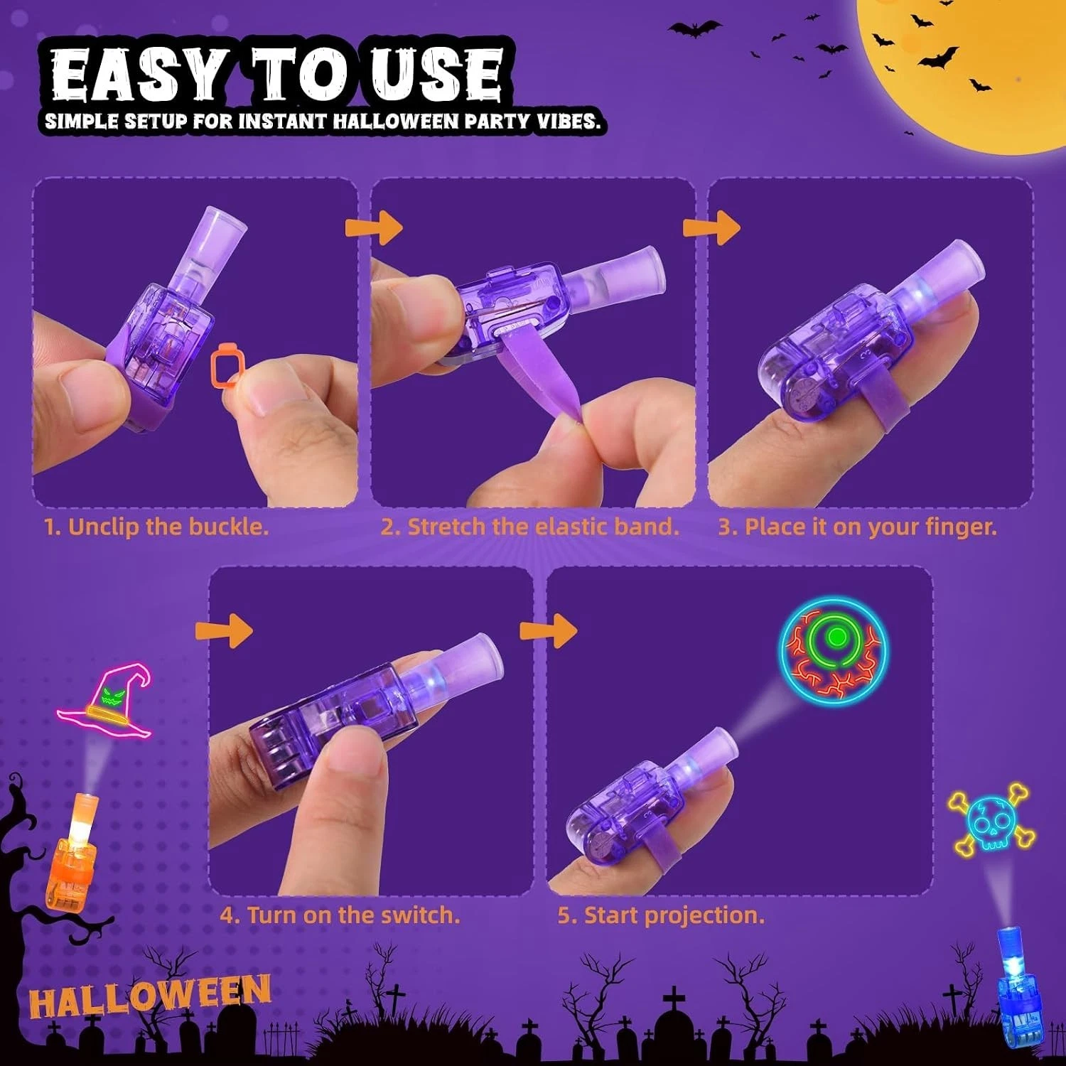 Halloween LED Projection Toys