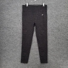 Gymshark Leggings Womens XL Black Adapt Animal Seamless High Rise Pull On Yoga