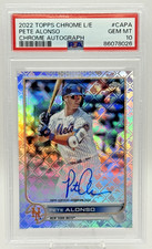 Pete Alonso 2022 Topps Chrome Logofractor Auto #CA-PA  PSA 10