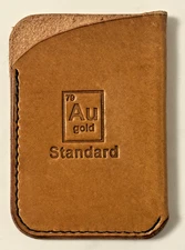 Gold Standard AU Men’s Tan Leather Front Pocket Wallet Slim Card Holder New