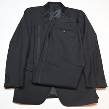 Mantoni 38R 32x30 Black Super 140s Wool Mens Jacket Pants Tuxedo