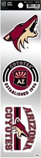 Arizona Coyotes Triple Retro Decals Throwback Spirit Flat Vinyl Auto Home...