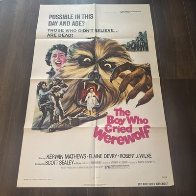 THE BOY WHO CRIED WEREWOLF'' Original 1973 Horror ONE SHEET MOVIE POSTER  27 x 41