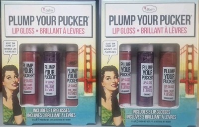 The Balm PLUMP YOUR PUCKER Lipgloss Trio Enhance Aufwendig 2er Pack