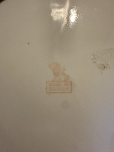vintage porcelain plate from Bavaria decorative plate peaches - Picture 5 of 7