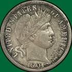 1901-O Barber Dime Extremely Fine XF Coin, Cleaning #36593