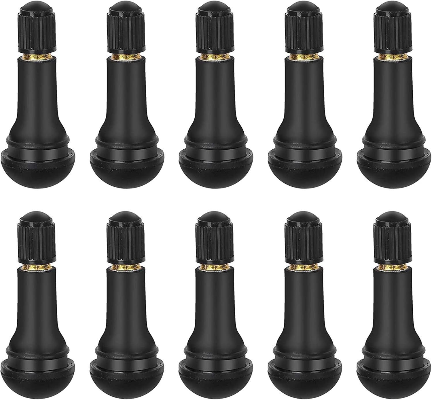 Car Tire Valve Stem 10Pcs Rubber Tire Tyre Valve Stem, Tubeless Snap-in Rubber