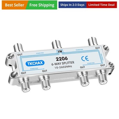 Coaxial Cable Splitter,Support 10-2602MHz,RG6 RG59 Coax Compatible,Work with ...