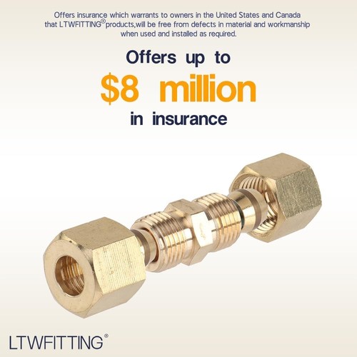 Pack of 30 Reliable 1/4" Brass Compression Union Connectors for All Applications - Picture 6 of 7