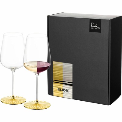 Eisch Allroundgläser Elior Sensisplus 2er Set Weinglas Weißweinglas Gold 580 ml