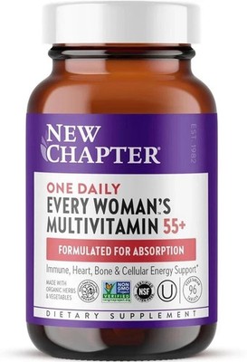 New Chapter Women s 55+ Multivitamin 96 Tablets   Immune Bone Support Supplement