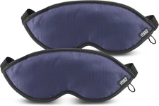 2 pack Lewis N. Clark Comfort Eye Mask + Sleep Aid to Block Light for Travel, Ai
