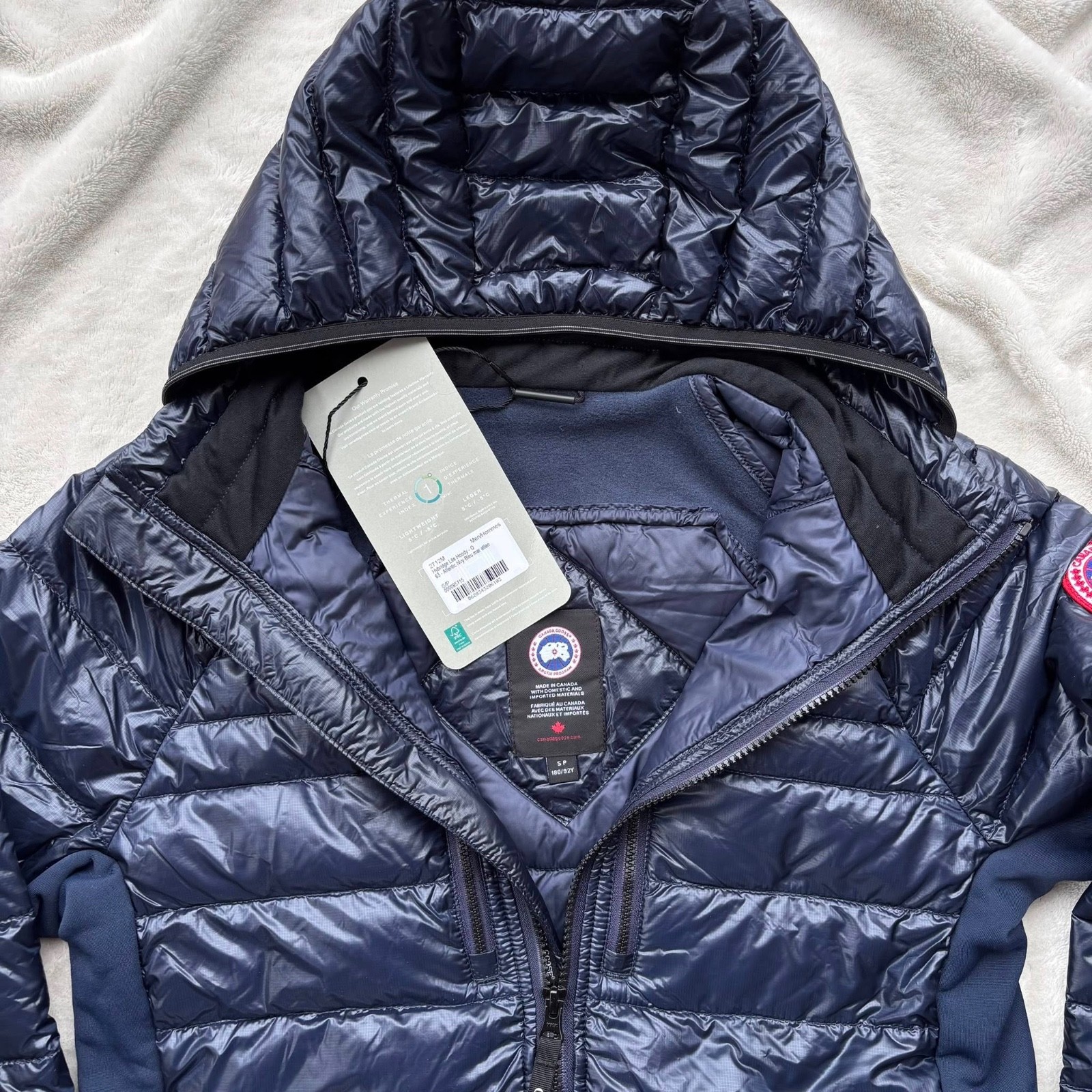 Canada Goose Atlantic Navy Hooded Hybridge Lite Jacket - $850 - New - Authentic image 5