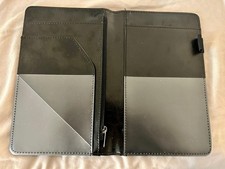 Black Server Book for Waitress Waiter, Organizer with Zipper Money Pocket