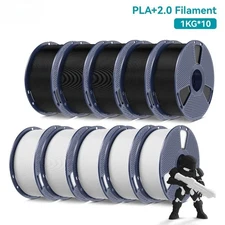 PLA+ 2.0 1.75mm,Ultra-Tough (19.8KJ/m² Impact),2-3X Stronger,3D Printer Filament