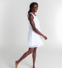 Oiselle DRESS White Mio Mesh Sleeveless SIZE 8 Athletic Comfort