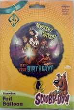 SCOOBY DOO Mystery Solved It's Your Birthday 18" XL Foil Party Balloon. New