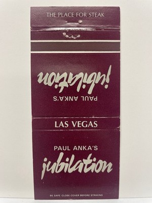Paul Anka Jubilation Las Vegas Vintage Restaurant Matchbook Cover