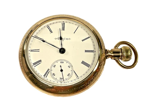 Antique 1901,  Elgin, #217, 15J, Mdl. 4, 18s, Open Face Pocket Watch, Works