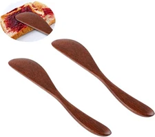 2 PCS Wooden Butter Knife Jelly Cheese Spreader Sandwich Spreaders 