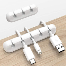 White Cable Clips, Cord Organizer Cable Management, Cable Organizers USB Cable H