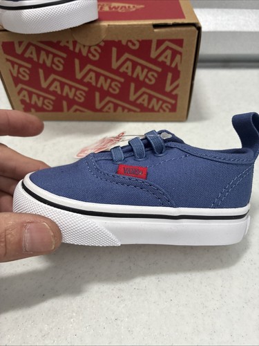 Scarpe VANS autentiche in pizzo a V blu taglia BAMBINO 4 NUOVE - Foto 7 di 12