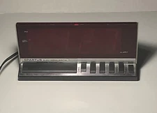 SPARTUS Vintage Digital Red LED Alarm Clock Radio Jumbo Display Spartus 1150