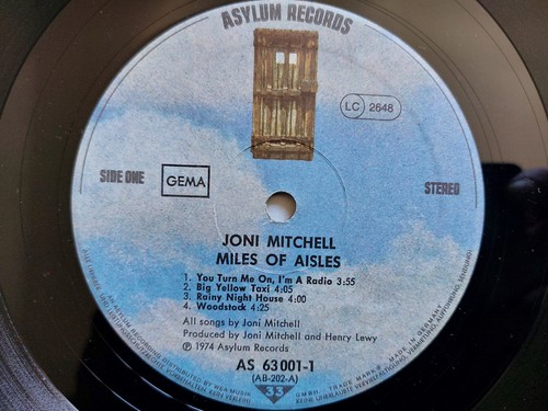 JONI MITCHELL „MILES OF AISLES“ 2LP GERMAN PRESS - Foto 6 di 6