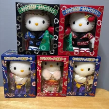 Sanrio Shishimai Lion Dance Doll Deluxe Kitty Daniel Japanese Style Set