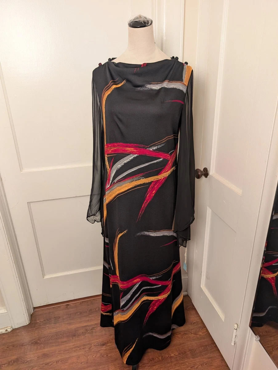 Black Regular 1970s Vintage Dresses for Women for sale | eBay
