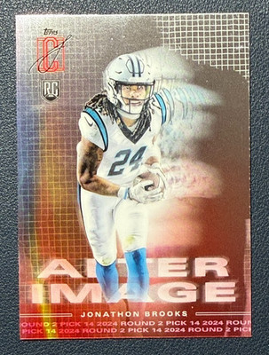 2025 Topps Signature Class After Image RC Jonathon Brooks Carolina Panthers