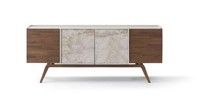 Sideboard Kommode Anrichte Modern Weiß Braun Elegant Design